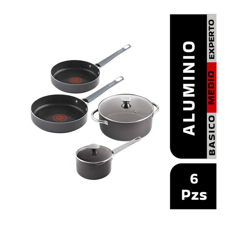 Bater&iacute;a De 6 Piezas T-Fal Talent Pro Color Gris image number null