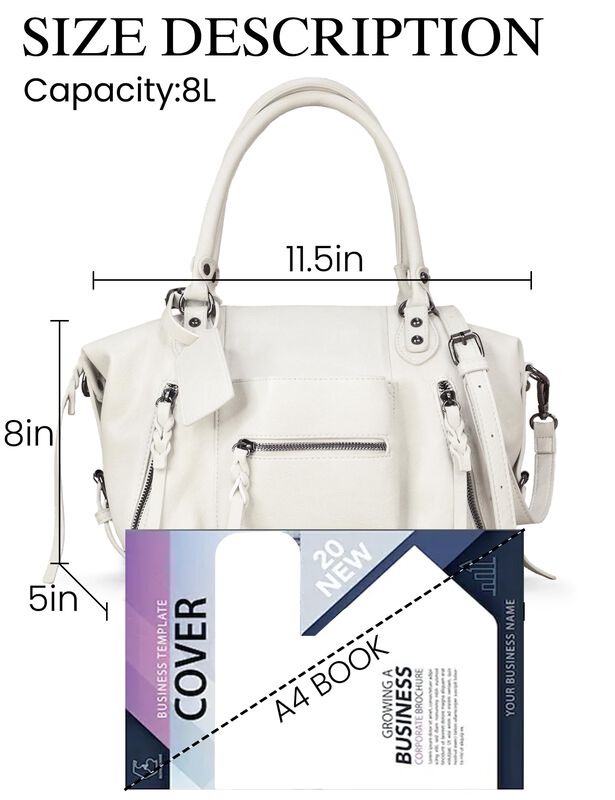 Bolso Tote Winsasi 29 Cm De Cuero Vegano Estilo... image number null