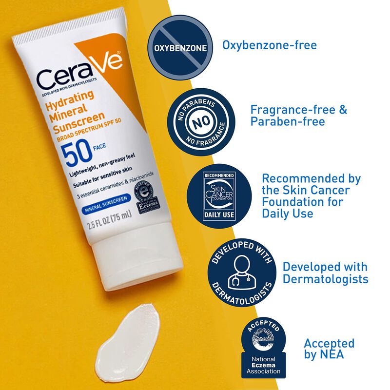 Protector Solar Cerave 100% Mineral Spf 50 Para... image number null