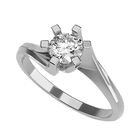 Anillo de Compromiso de 14K con Diamante de Laboratorio 0.70 CT F VS1 Talla 5.5 ORO BLANCO 14K&ndash; Amore Mio!
