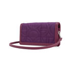 Cartera Cloe Flap Grande Doble Funci&oacute;n Textil Color Morado 2bicv25341mor