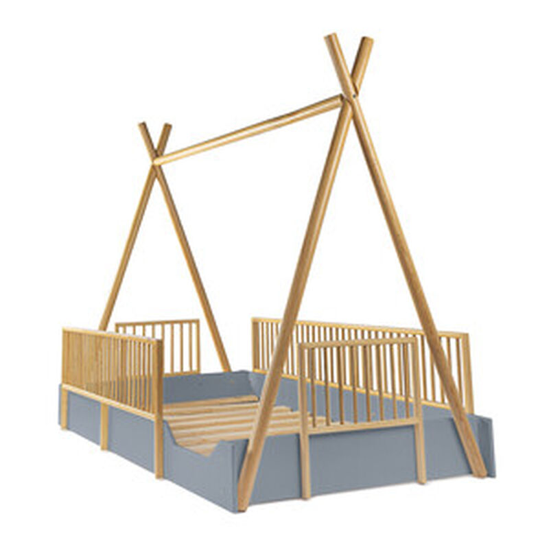 Cama Tipi Montessori de Madera con Barandales R... image number null