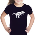 Camiseta Word Art Para Ni&ntilde;a - Tyrannosaurus Rex - Negro