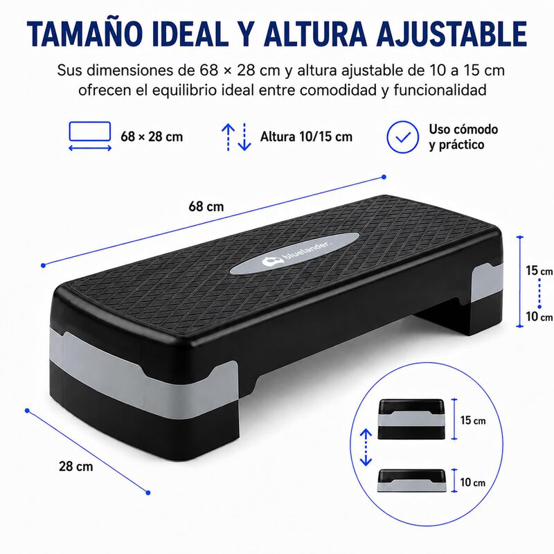 Bluelander Step Fitness Ajustable Para Ejercici... image number null