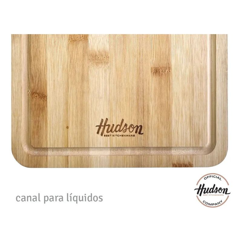 Tabla Picar Cortar Hudson Madera Bamb&uacute; Cocina 3... image number null