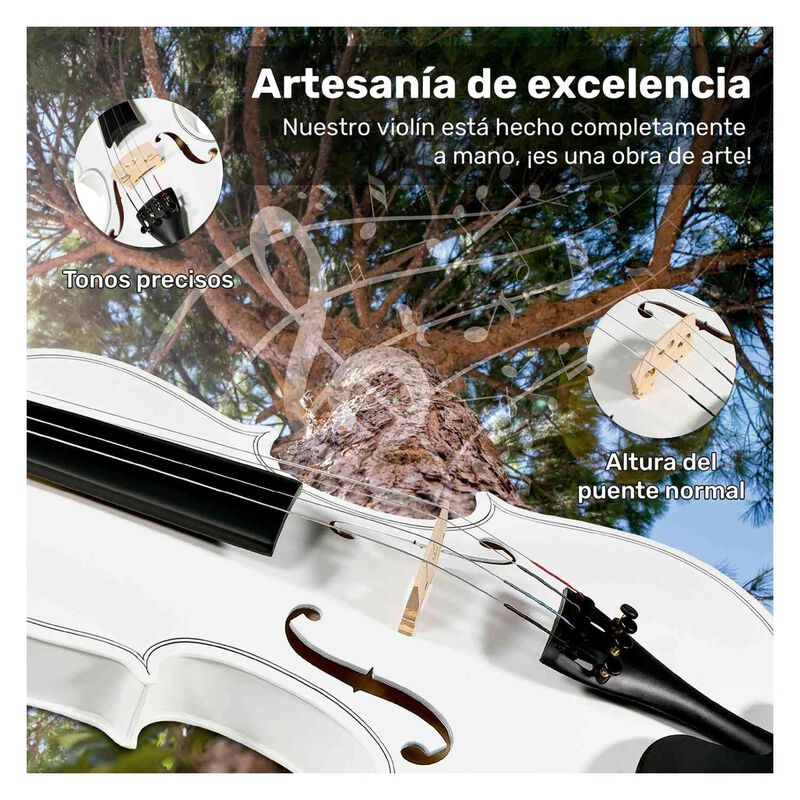 Violín Acústico 4/4 Semiprofesional Color Blan... image number null