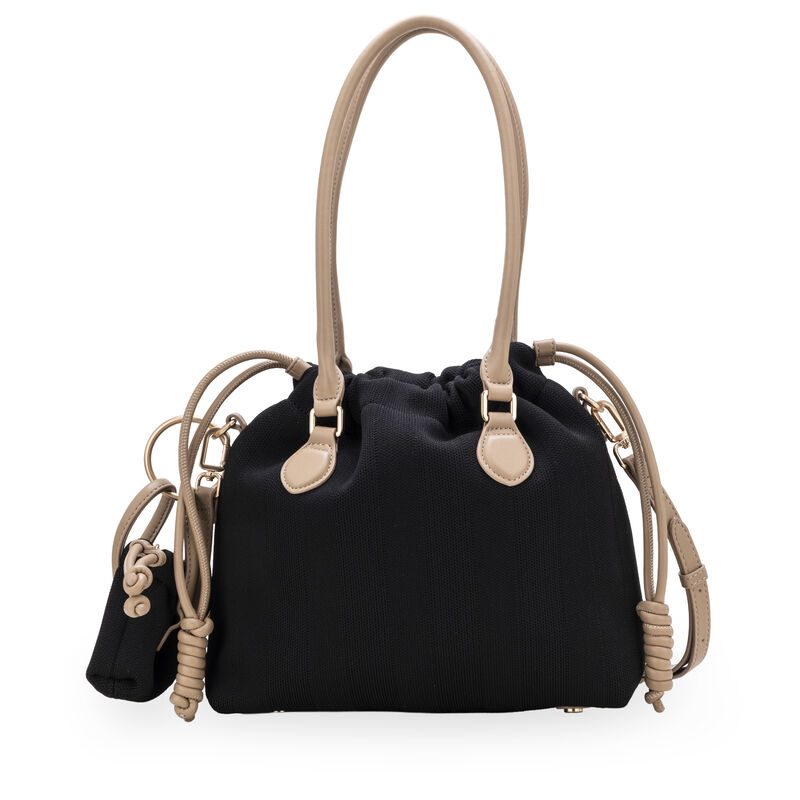 Bolsa Tote Textil Con Charm De Mini Bolsa Color... image number null