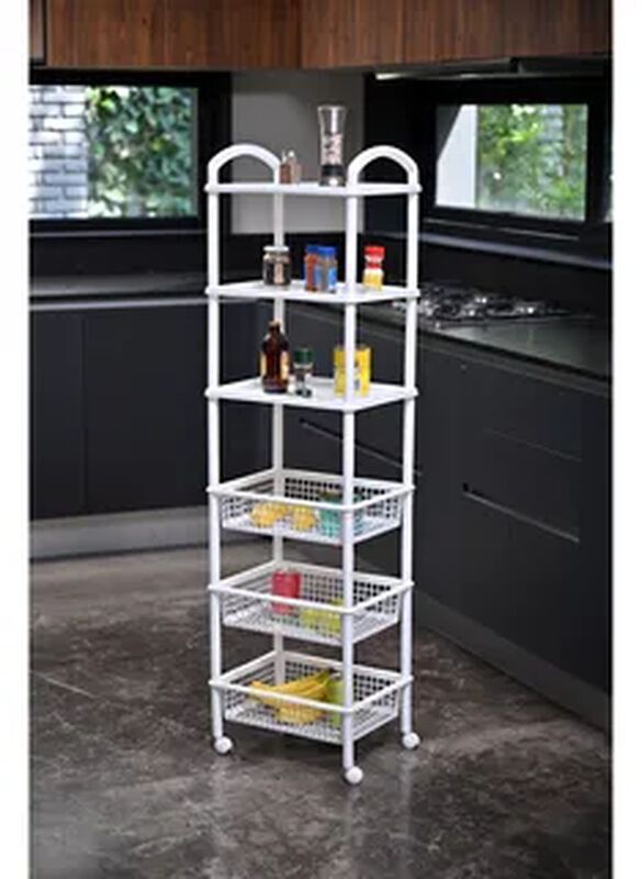 Mueble Organizador Con 3 Cestas Y 3 Charolas image number null