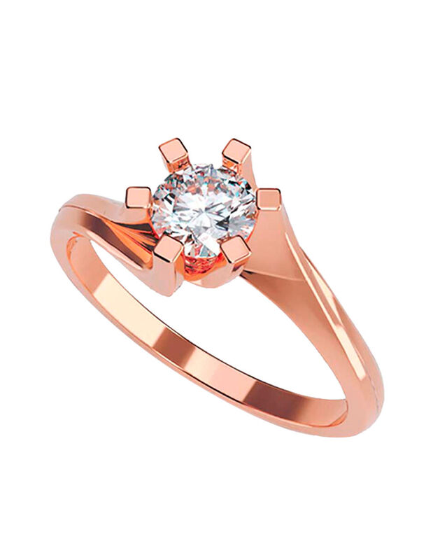 Anillo de Compromiso de 14K con Diamante de Lab... image number null