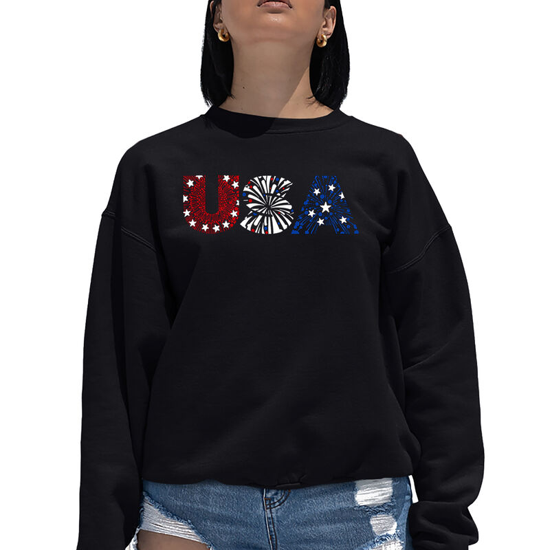 Sudadera De Cuello Redondo Word Art Para Mujer ... image number null