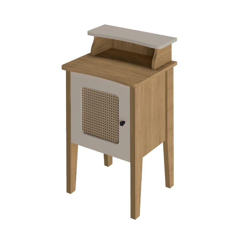 Mesa Auxiliar Bertolini Charlotte Roble Off Whi... image number null