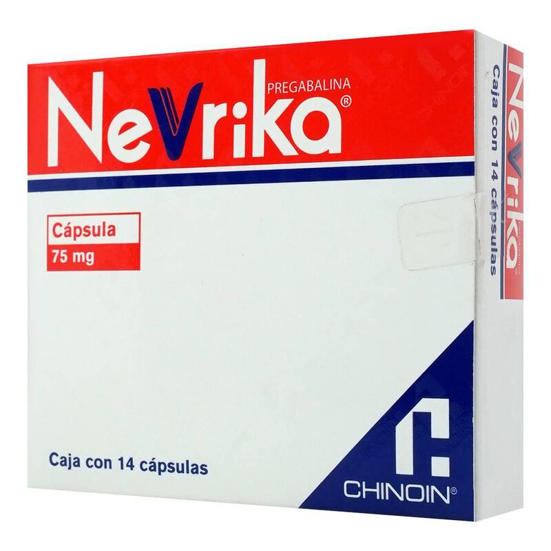 Nevrika 75mg Caja con 14 capsulas 75mg caja con... image number null