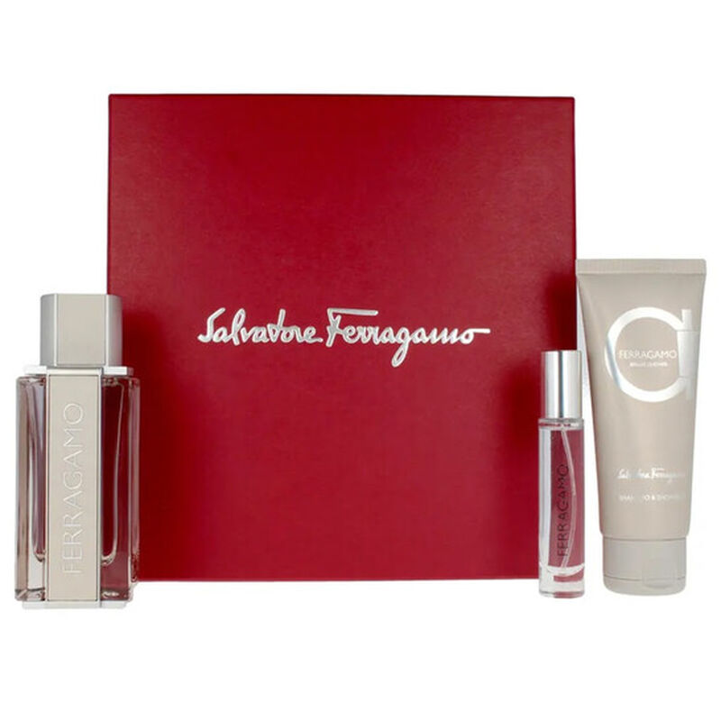 Set Ferragamo Bright Leather 3 Pcs Edt 100ml image number null