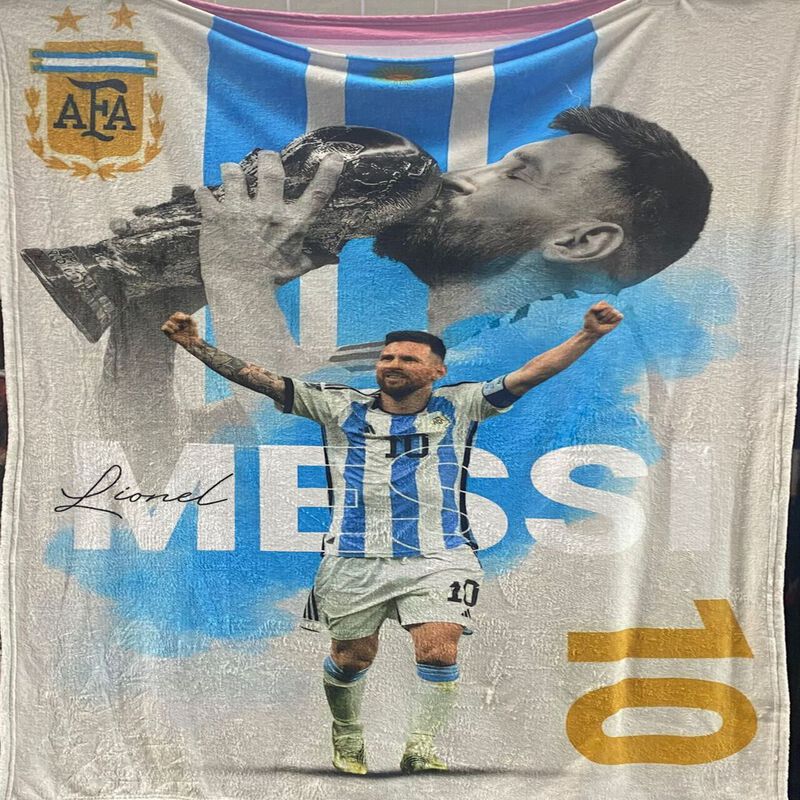 Exclusiva! Cobija Frazada Ultra Suave Leo Messi... image number null