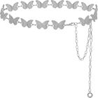 Cadena De Cintura Liutufy Ajustable Plateada Con Mariposa M