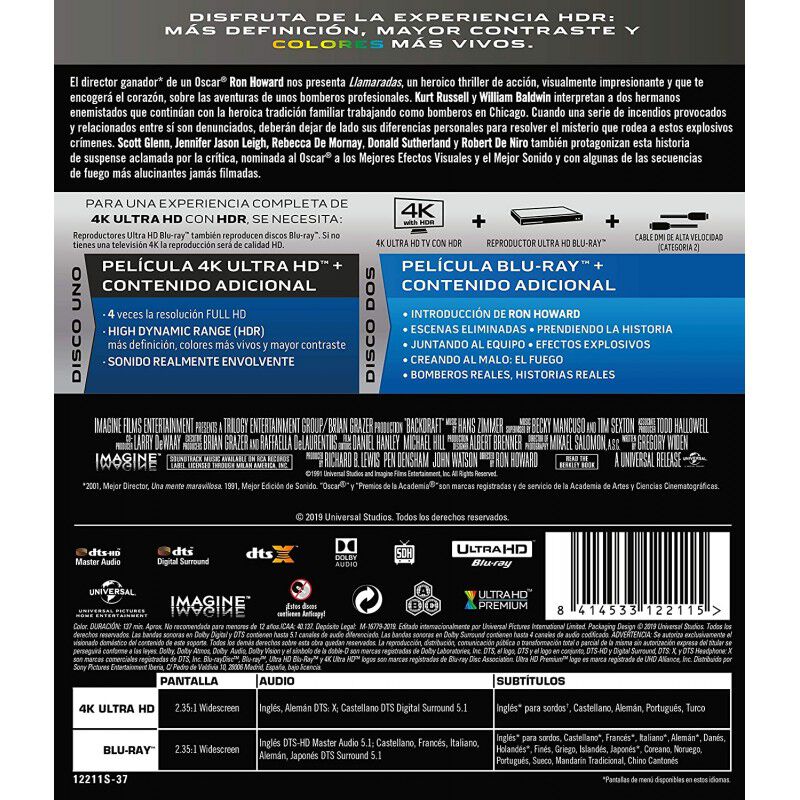 Llamaradas [blu-ray] (1991) Backdraft image number null