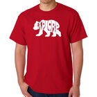 Camiseta Word Art Para Hombre - Oso Explorador - Rojo