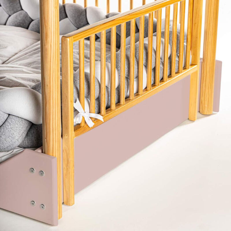 Cama Casa de Madera Montessori Individual Rosa ... image number null