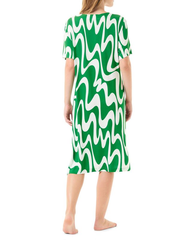 Vestido de Viscosa Sin Cuello Verde image number null