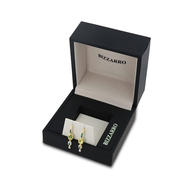 Aretes De Oro Amarillo 10k Con 3pts De Diamante... image number null