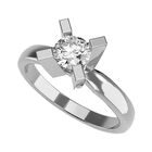 Anillo de Compromiso de 14K con Diamante de Laboratorio 0.50 CT F VS1 Talla 11 ORO BLANCO 14K &ndash; / M5-50-14W-LG-11