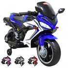 Moto Montable El&eacute;ctrica Deportiva 2 Ruedas Para Ni&ntilde;os Luz Bluetooth Dos Baterias 6v Con Cargador Soporta Hasta 30kg Azul