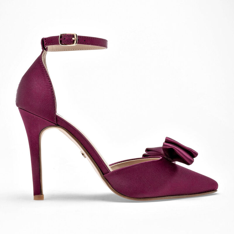Moramora Zapato Graduacion Vino Para Mujer 1481... image number null