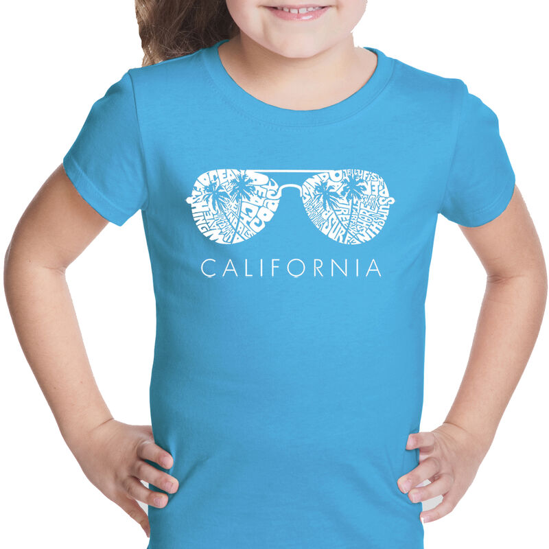 Camiseta Word Art Para Ni&ntilde;a - Lentes California... image number null