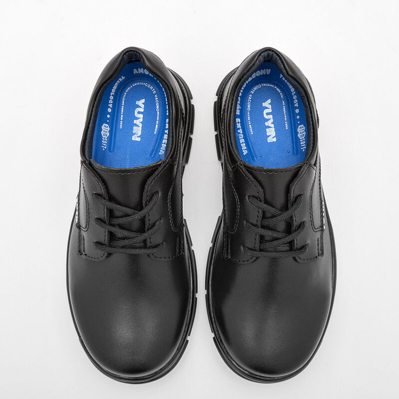 Yuyin Zapato Escolar De Piel Para Mujer Negro C... image number null