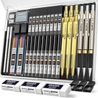 Set De L&aacute;pices Art Mechanical Nicpro, 35 Unidades, Con Soporte Para Plomo