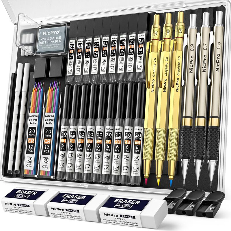Set De L&aacute;pices Art Mechanical Nicpro, 35 Unidad... image number null