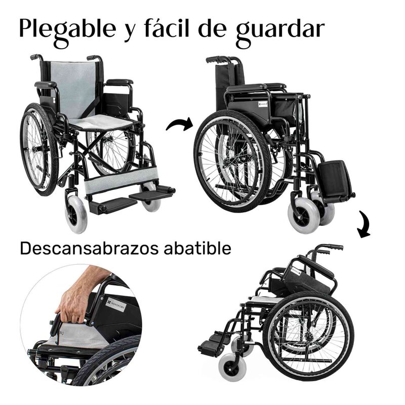 Silla Ruedas Plegable Todo Terreno Descansa Bra... image number null