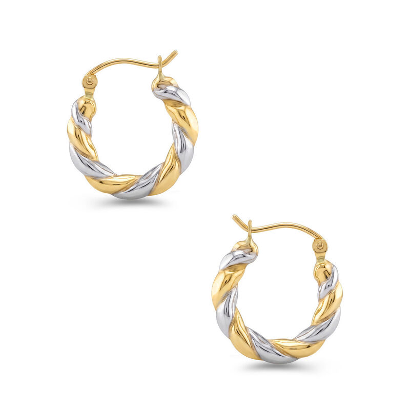 Arracadas De Oro Amarillo Y Blanco 14k (16.3mm ... image number null