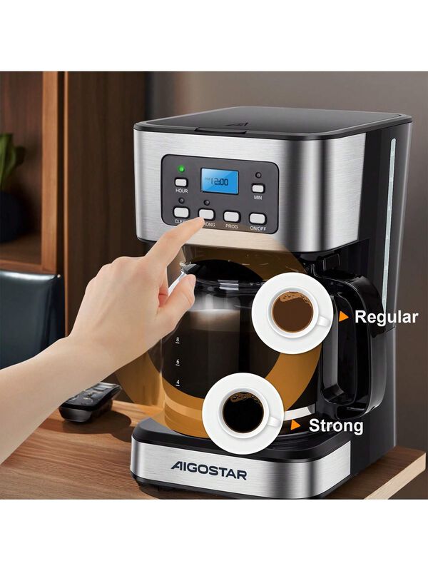 Aigostar Cafetera De Goteo Programable 12 Tazas... image number null