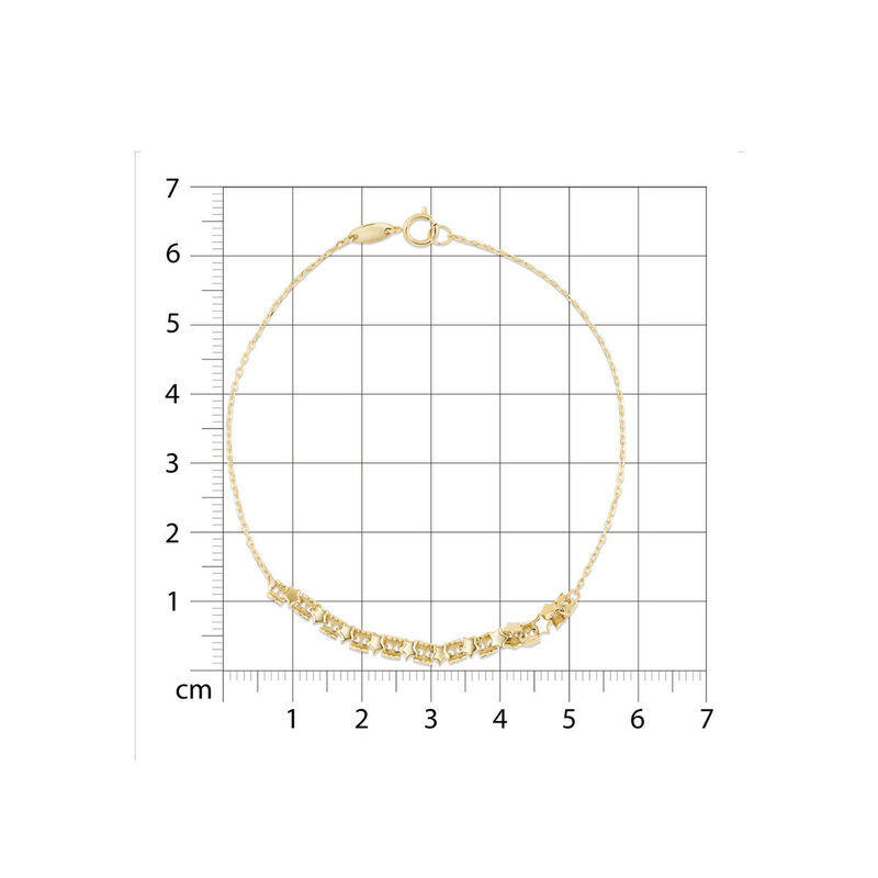 Pulsera Con Estrellas De Oro Amarillo 14k (18.5... image number null