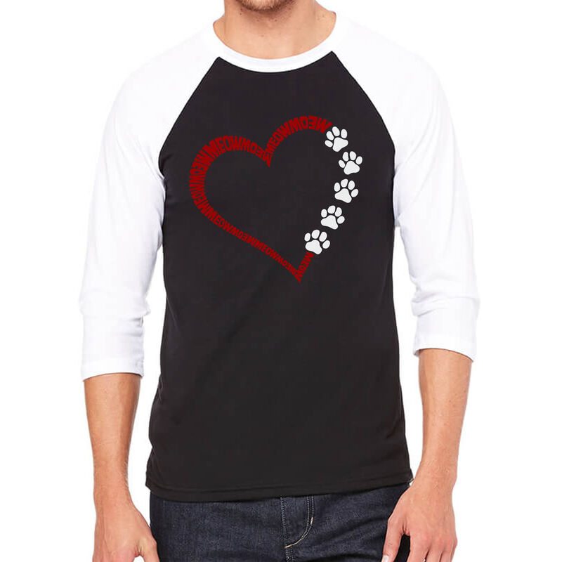 Camiseta Ragl&aacute;n de B&eacute;isbol Word Art Para Hombre... image number null