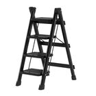 Escalera Plegable Multifuncional Tipo Tijera 4 Pelda&ntilde;os, (Negro) Bluelander
