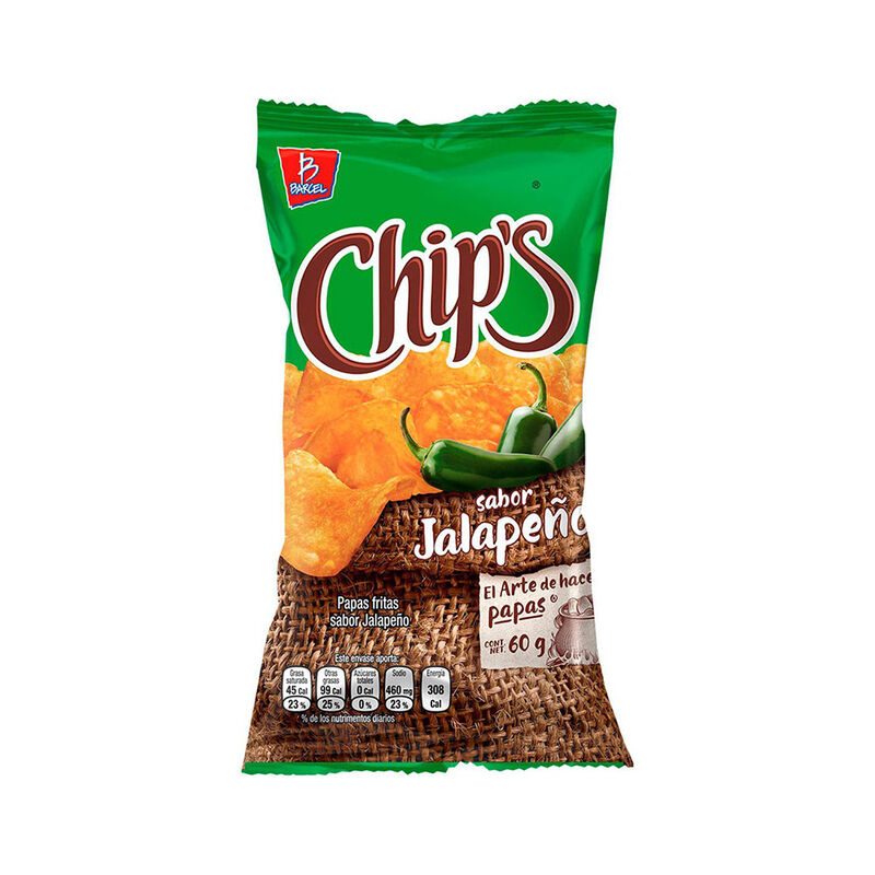 CHIPS JALAPE&Ntilde;O BARCEL 60GR image number null