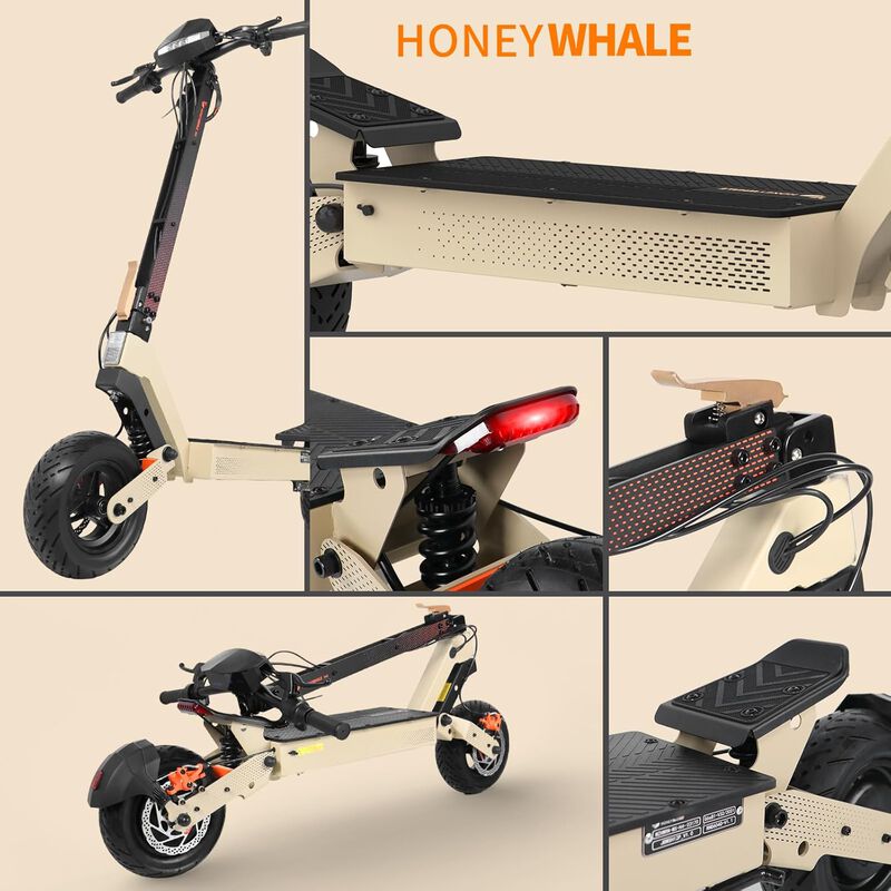 Scooter El&eacute;ctrico Honey Whale H4 Amarillo image number null