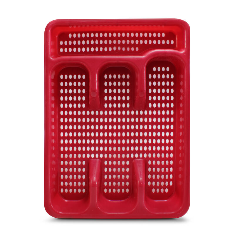 Juego De Cubiertos Con Portacubiertos Rojo image number null