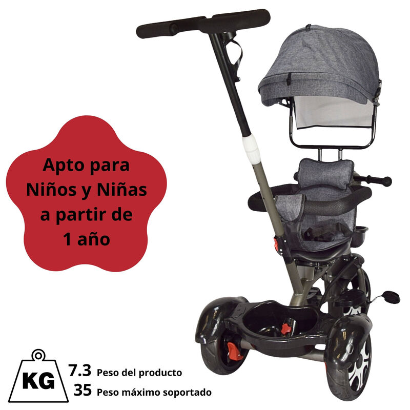 Triciclo para Niños Evolutivo Asiento Giratorio... image number null