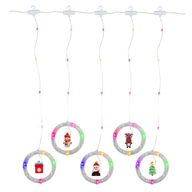Cortina serie luz Aros LED Multicolor Figuras N... image number null
