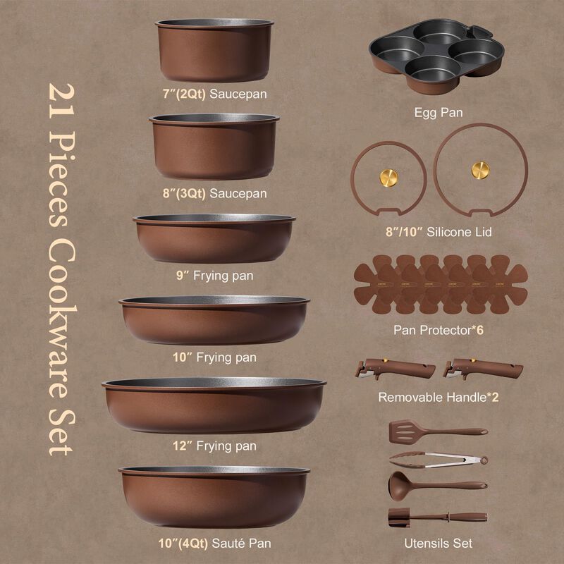 Juego De Cocina Carote 21 Piezas Antiadherente ... image number null