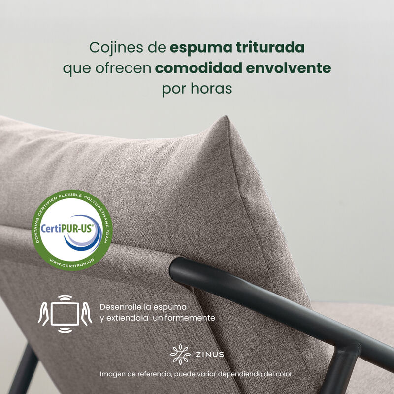 Zinus | Silla De Metal Zinus Ada Con Cojines De... image number null