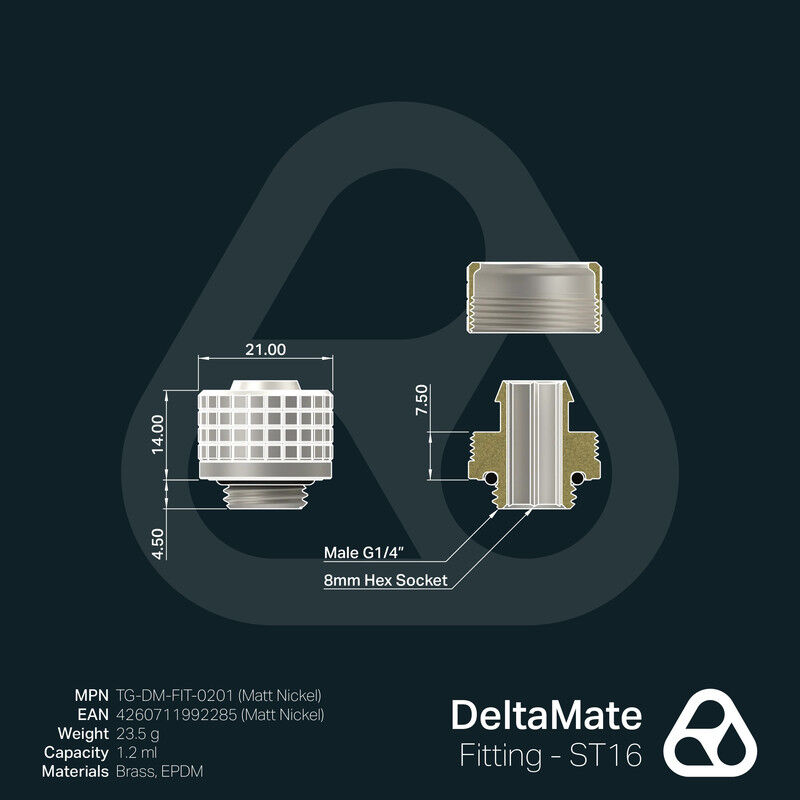 Thermal Grizzly Deltamate Conector St16 Niquel ... image number null