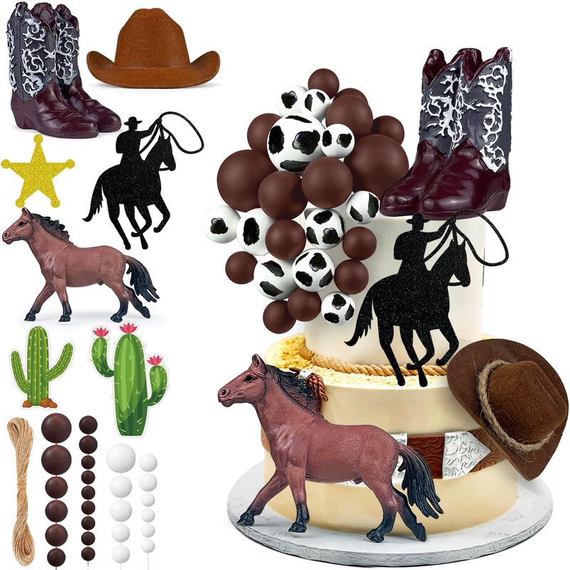 Gorro De Vaquero Keeparty De Cake Toppers, 34 U... image number null