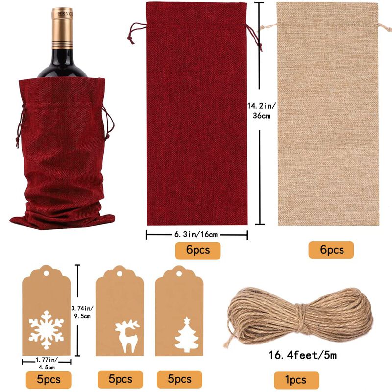 Bolsas De Regalo Para Vino Joicee 12 Piezas 36 ... image number null