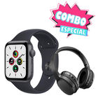 Combo Apple Watch SE 1ra gen 44mm Negro (Reacondicionado Certificado) + Audifonos Bluetooth