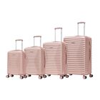 Set 4 Maletas Viaje Ross&sacks Nomada Rosa Dorado, Expansibles Rueda 360&deg;, Tallas 18" A 28" - Calidad Premium