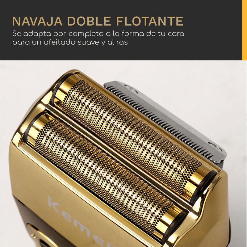 Afeitadora El&eacute;ctrica 2 En 1 Recargable Kemei Km... image number null